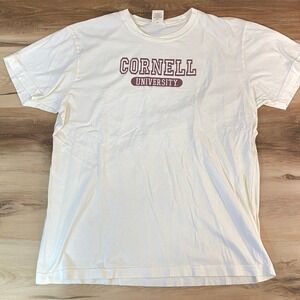 Vintage Cornell University T-Shirt Mens XL White Short Sleeve Cotton